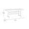 Flash Furniture Abraham Indoor/Outdoor 72-in Rectangle Recycled HDPE Adirondack Dining Table for 6 in White LE-HMP-158-01-WHT-GG - alternate 8